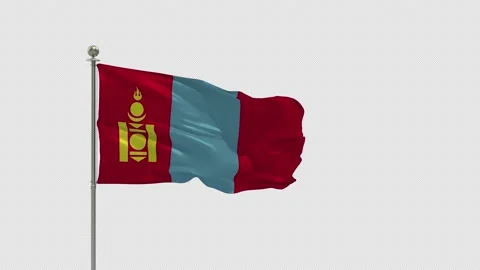 Mongolia loop Looping Of The Waving Flag Pole With Alpha 스톡 동영상 162114879
