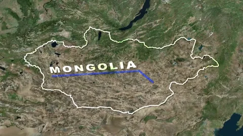 Mongolia Map Animation Stock Footage 273718316