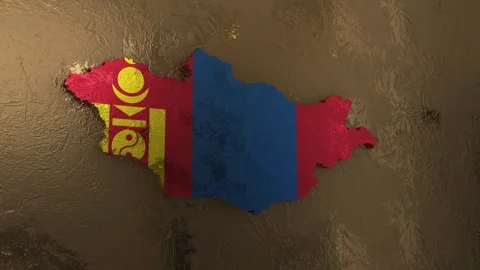 Mongolia Map Stock Footage 277925215