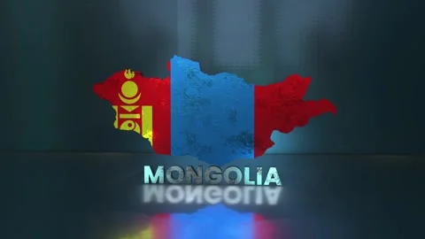 Mongolia Map Stock Footage 283075360