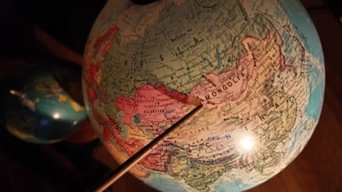 Mongolia Map Video stock 331618164