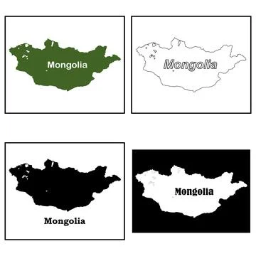 Mongolia map icon design Stockillustratie