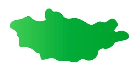 Mongolia map icon with green gradient. Vector. Stock Illustration