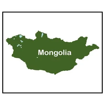 Mongolia map icon Stockillustratie