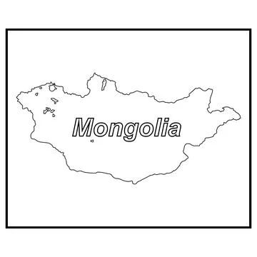 Mongolia map icon Stockillustratie