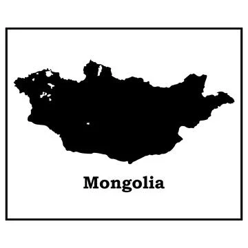 Mongolia map icon Stockillustratie