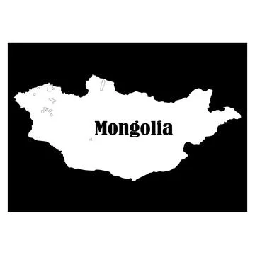 Mongolia map icon Stockillustratie