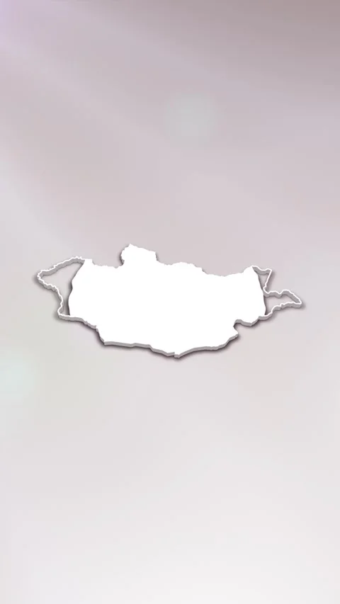 Mongolia Map Intro Stock Footage 261660646