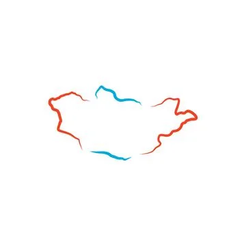 Mongolia map logo icon vector design element Stock-Illustration