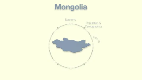 Mongolia Map reveal Motion graphics Video stock 339870435