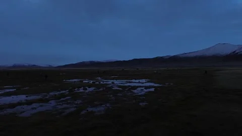 Mongolia Pre Dawn Drone Stock-Footage 317927800