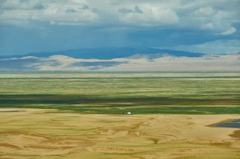 Mongolia. Sands Mongol Els Stockfoto's