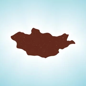 Mongolia shape on gradient background. Country map with scratch texture . M.. Stock Photos