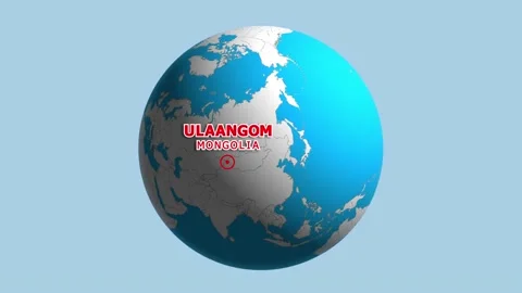 MONGOLIA ULAANGOM ZOOM IN FROM SPACE Stock Footage 177522276