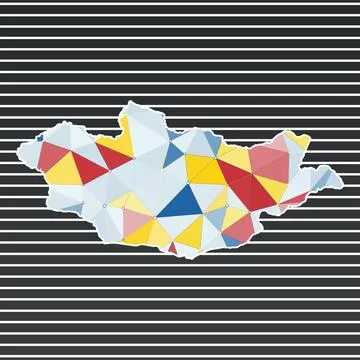 Mongolia vector illustration. Mongolia design on gradient stripes backgroun.. Stock Illustration