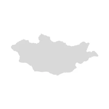 Mongolia vector map illustration. Mongolian geography country map Stock Illustration