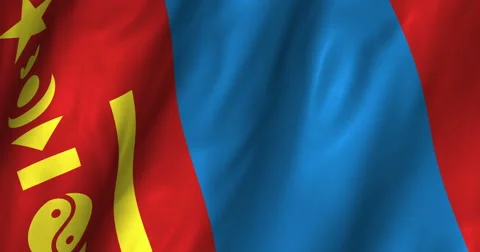 Mongolia waving flag 4K Video stock 51389914