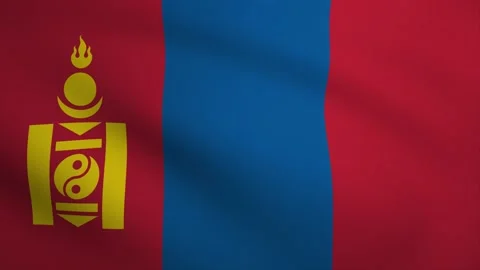 Mongolia Waving Flag Background Animation. Looping seamless 3D animation. M.. Stock Footage 230471964