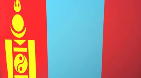 Mongolia Waving Flag Stock Footage 10762207