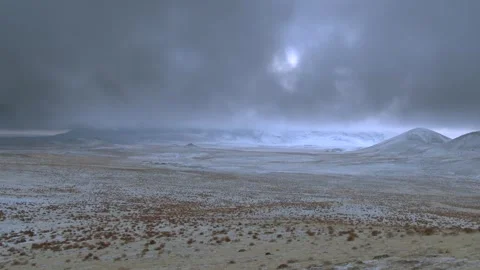 Mongolia winter snow timelapse - Serene Wilderness and Environmental Concept Stock Footage 339792094