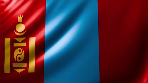 Mongolian flag Video stock 327069422