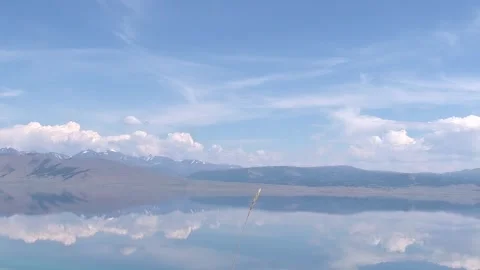 Mongolian Gem Khuvsgul Lake's Tranquil Mountain Reflections Stock Footage 344613707