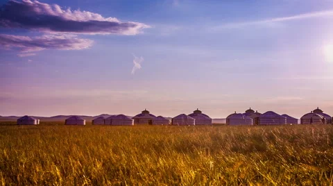 Mongolian Ger Camp Video stock 41497485