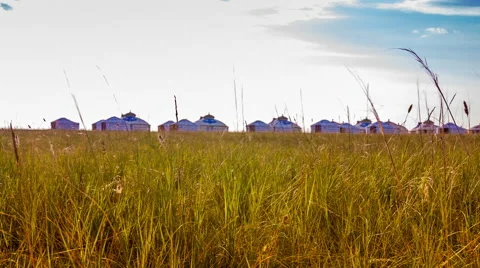 Mongolian Ger Camp Video stock 41950046