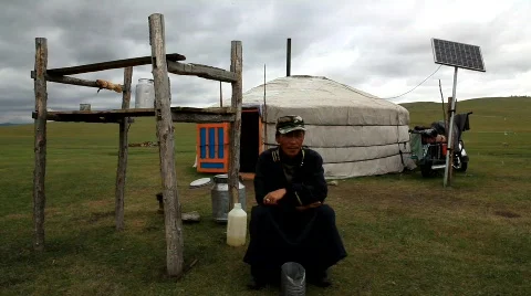 Mongolian landscape Stockbeeldmateriaal 515657