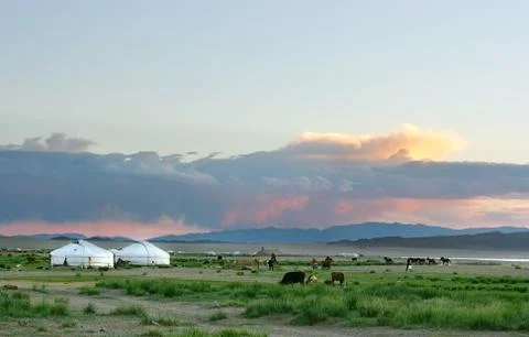 Mongolian landscape Stock Photos