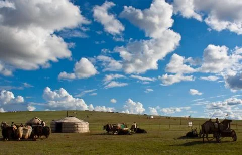 Mongolian landscape Stock Photos