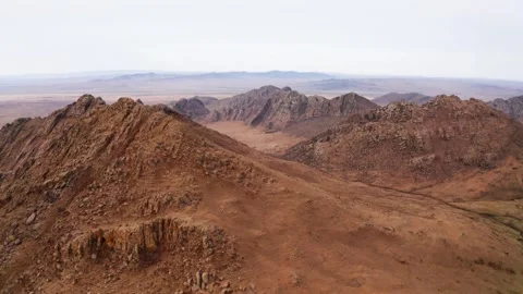 Mongolian steppes with hills Stock Footage 254328696