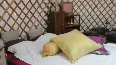 Mongolian Yurt Interior Stock Footage 11826409