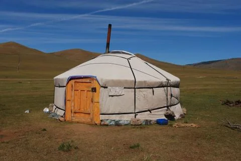 Mongolian Yurt 스톡 사진