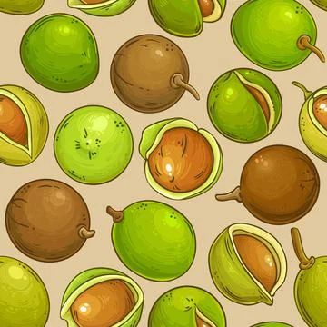 Mongongo vector pattern on color background Stock Illustration