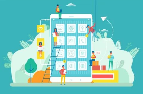 Monile Phone Application Developers Smartphone イラスト素材