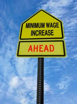 Monimum wage increase ahead Stock Photos