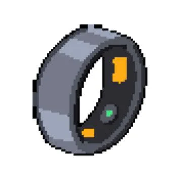 Monito smart ring pixel art vector illustration イラスト素材