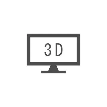Monitor with 3d icon. Elements of web icon. Premium quality graphic design icon 스톡 일러스트