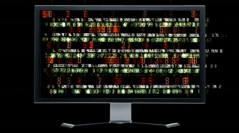 Monitor with abstract motion background Stock Footage 144250