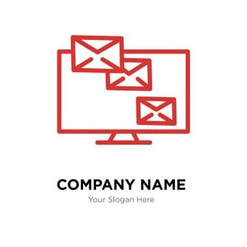 Monitor analytic company logo design template Stock Illustration