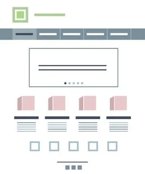 Monitor and place for information brochure Stock Illustration