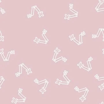 Monitor arm line seamless pattern Stock Illustration