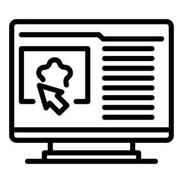 Monitor benchmark icon outline vector. Time unit Stock Illustration