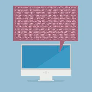 Monitor binary イラスト素材