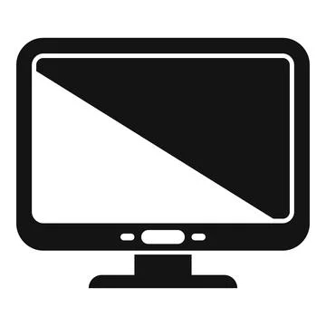 Monitor border icon simple . Pc desktop 스톡 일러스트