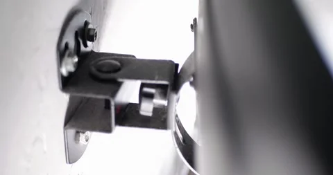 Monitor Bracket Close Up Adjusting Viewing Angle Ergonomic Workspace Setup Stock Footage 321810165