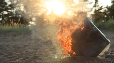Monitor burning 2 Stock Footage 6522975