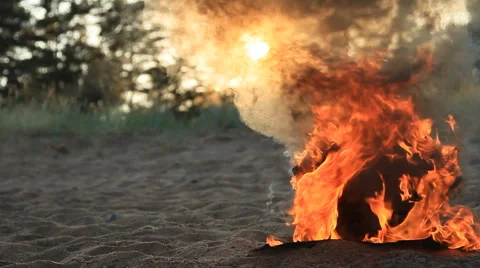 Monitor burning 5 Stock Footage 6523519