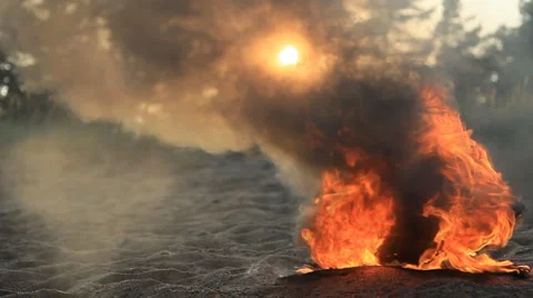 Monitor burning Stock Footage 6523884